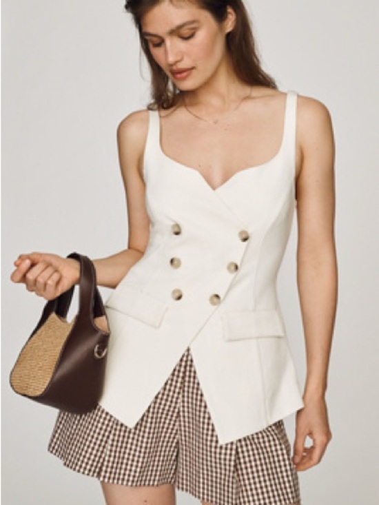 Maeve Jackets & Blazers - Anthropologie Maeve Cotton Tailored Vest